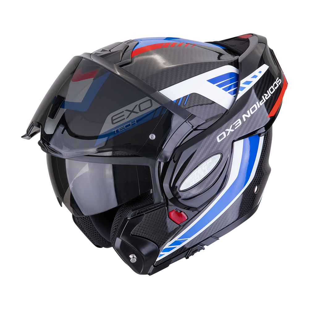 SCORPION EXO TECH EVO CARBON FLIP-BACK motocikla ķivere